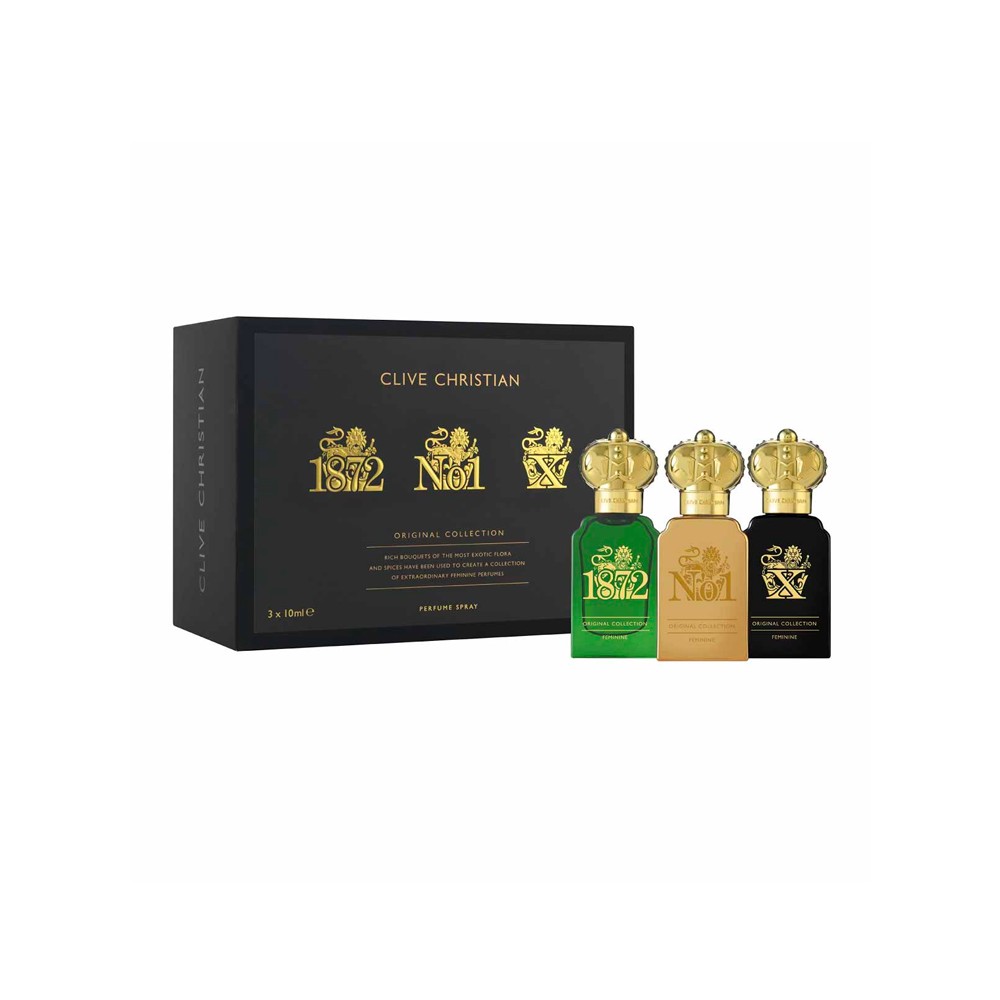 CLIVE CHRISTIAN -  ORIGINAL TRAVEL FEMININ SET 3X10ML